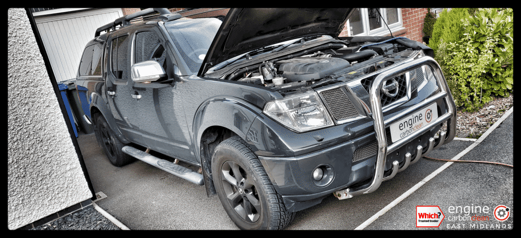 Just bought a vehicle? Diagnostic consultation and Engine Carbon Clean on a Nissan Navara 2.5dci (2010 - 76,164 miles)