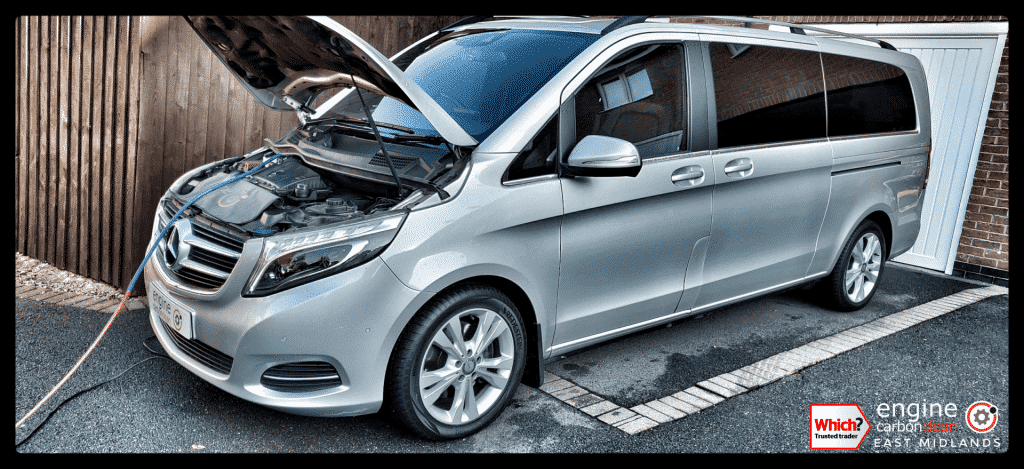 Diagnostic Consultation and Engine Carbon Clean on a Mercedes V220 (320,246 miles)