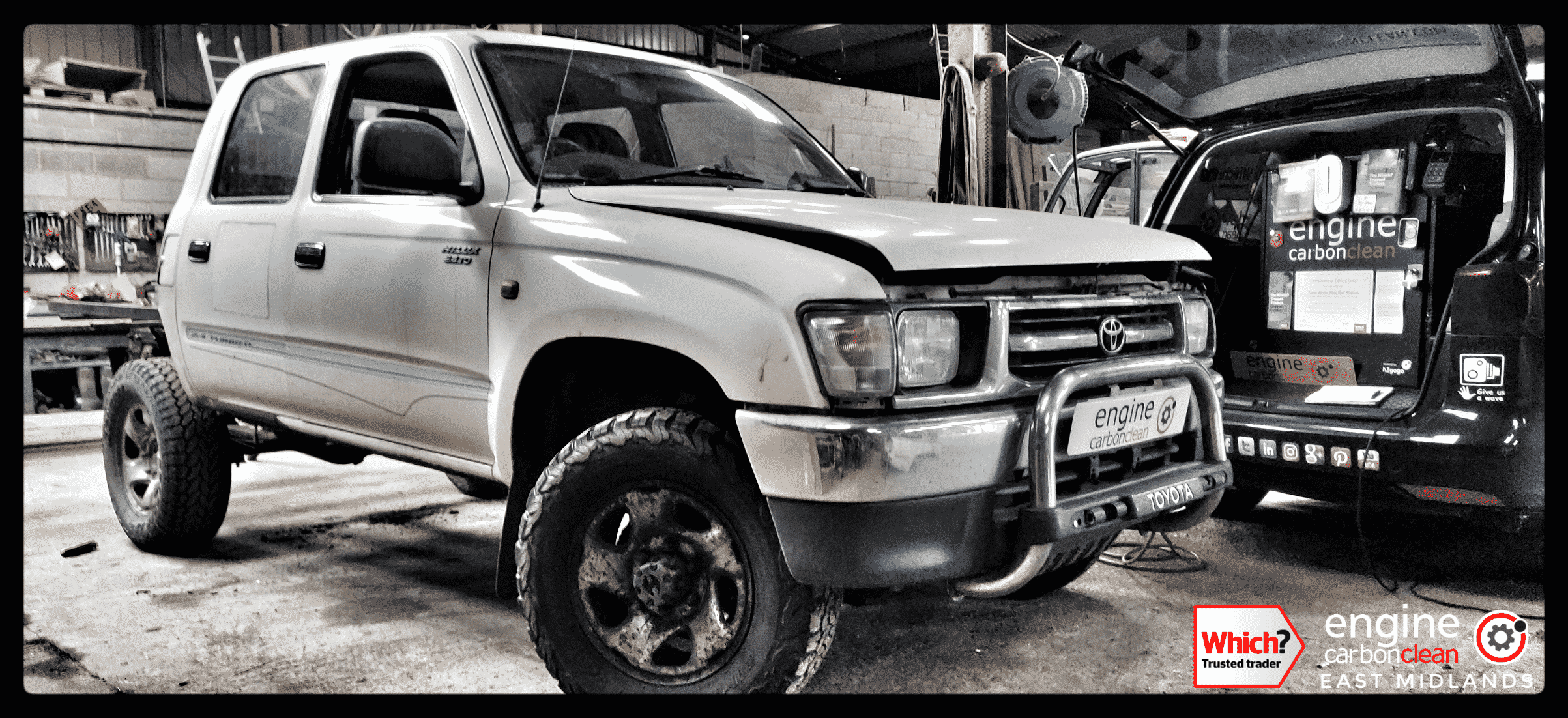 Toyota Hilux 2.4 diesel (2000 - 236,222 miles) with black smoke - diagnostic & Engine Carbon Clean
